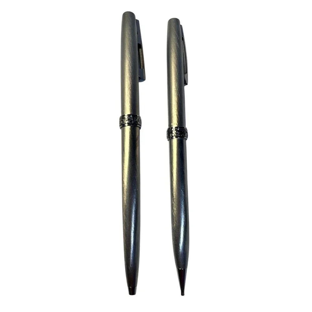 Vintage Lady Scheaffer Pen Pencil Set Florentine Band Silver Tone - Picture 1 of 6